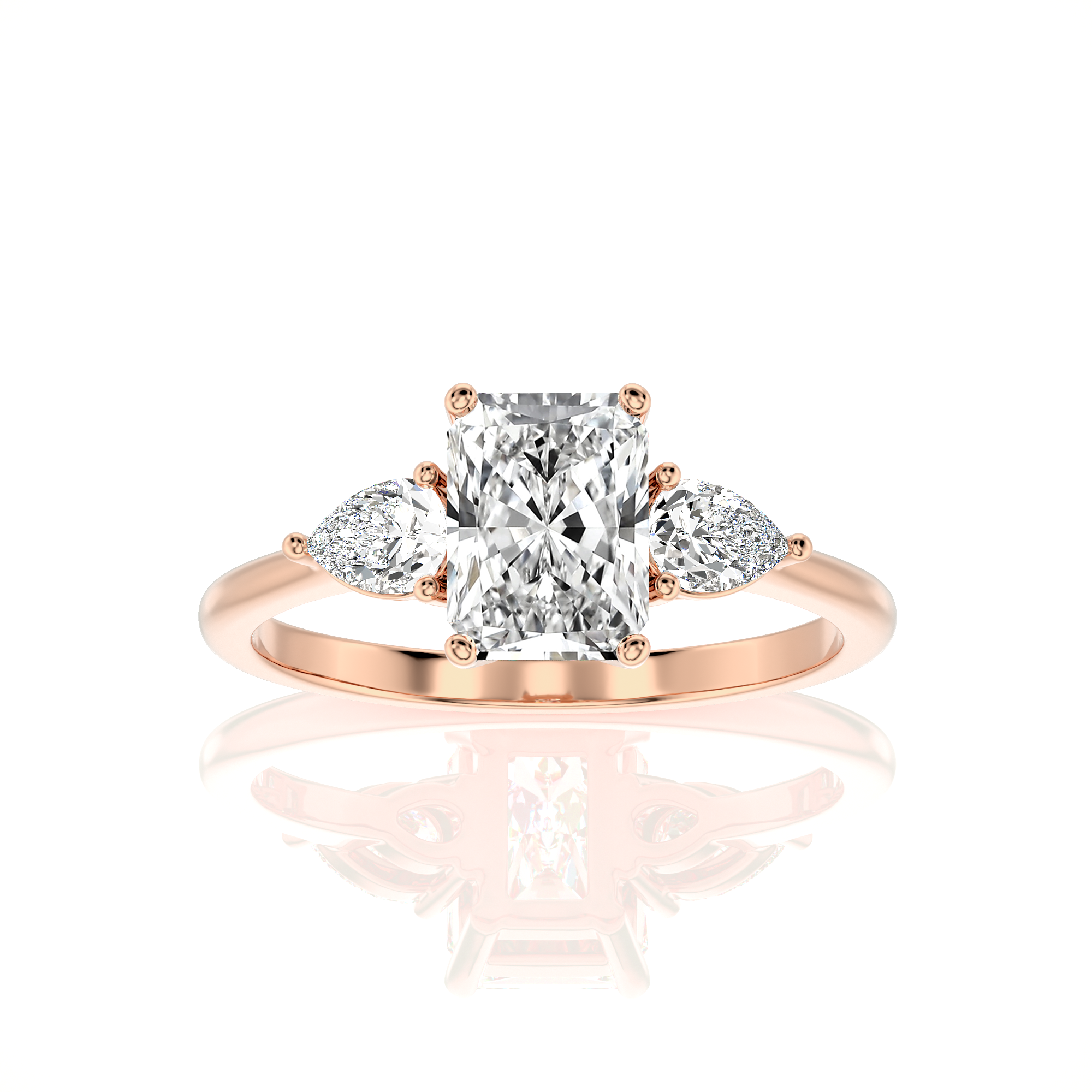 Captivating Symphony Three-Stone Diamond Engagement Ring