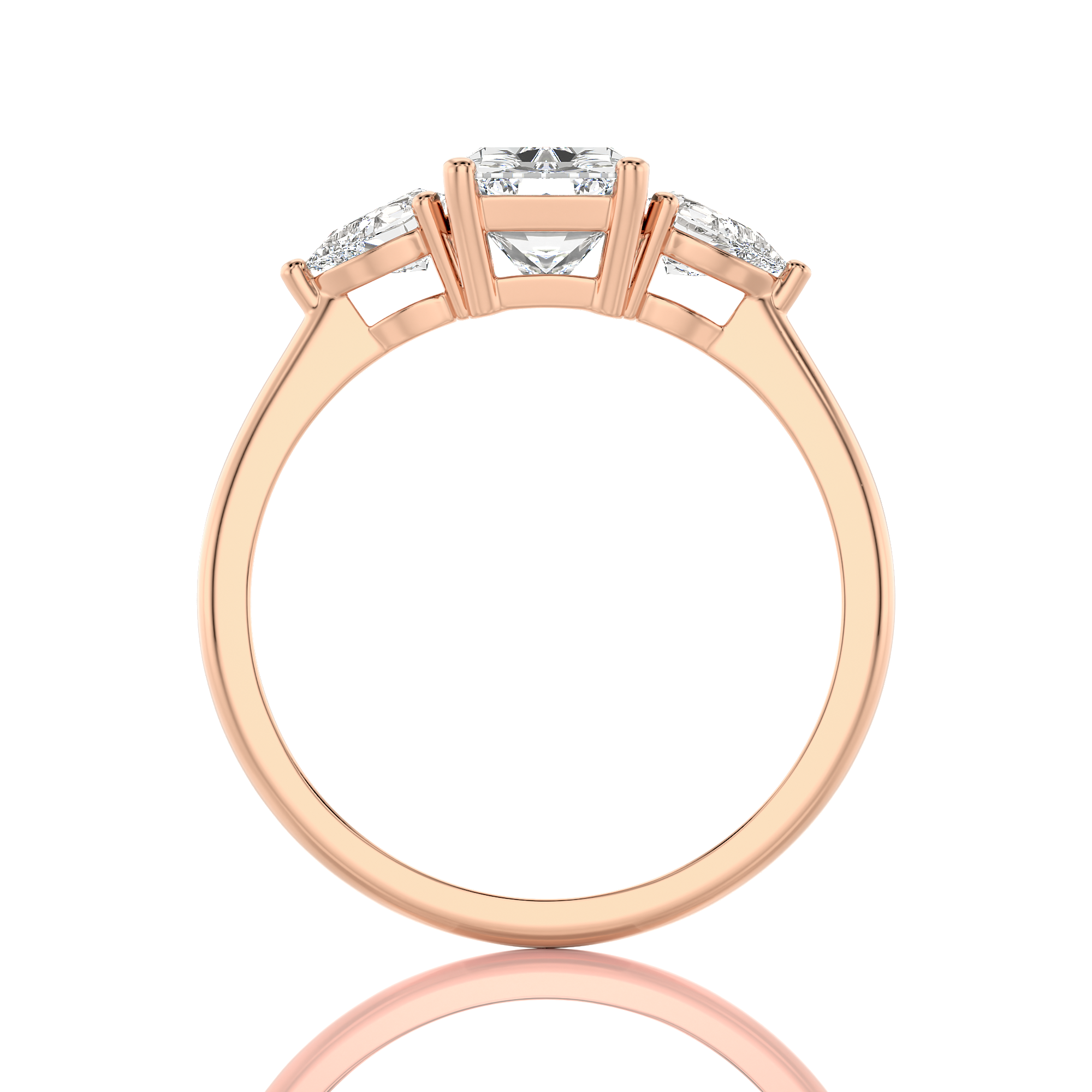 Captivating Symphony Three-Stone Diamond Engagement Ring