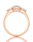 Captivating Symphony Three-Stone Diamond Engagement Ring
