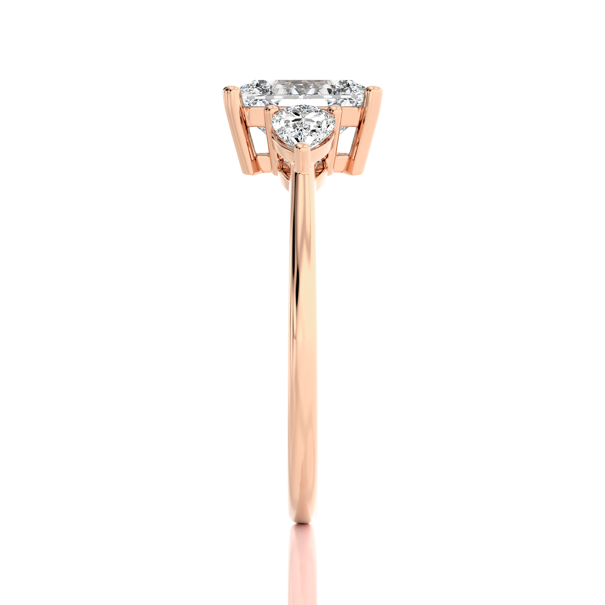 Captivating Symphony Three-Stone Diamond Engagement Ring