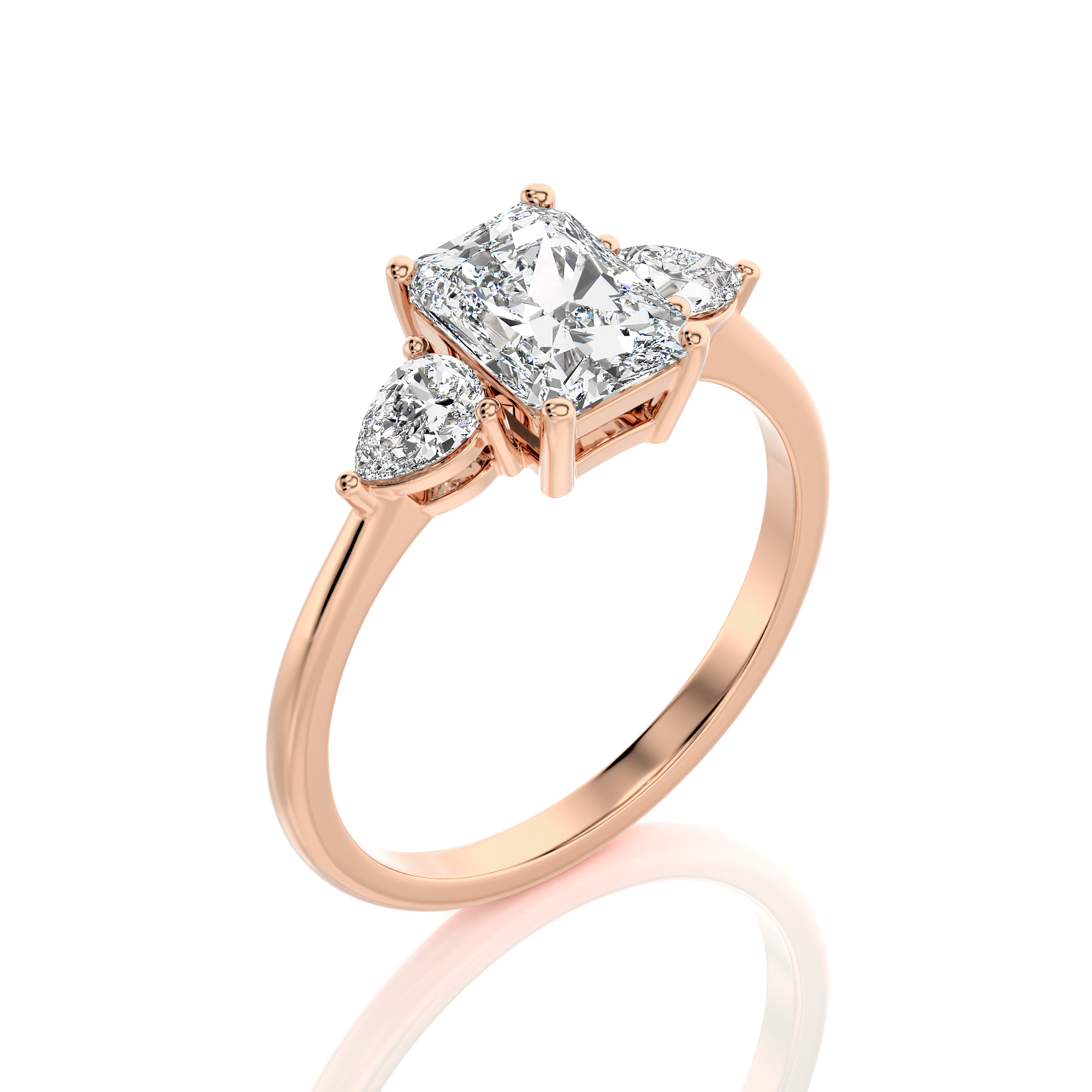 Captivating Symphony Three-Stone Diamond Engagement Ring