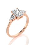 Captivating Symphony Three-Stone Diamond Engagement Ring