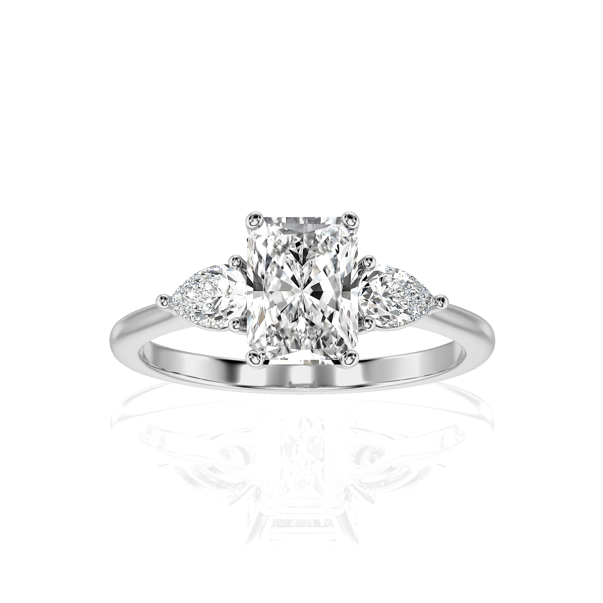 Captivating Symphony Three-Stone Diamond Engagement Ring