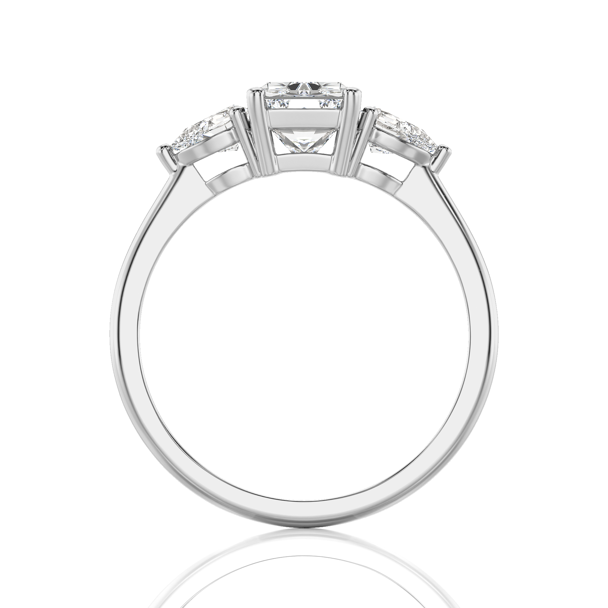 Captivating Symphony Three-Stone Diamond Engagement Ring