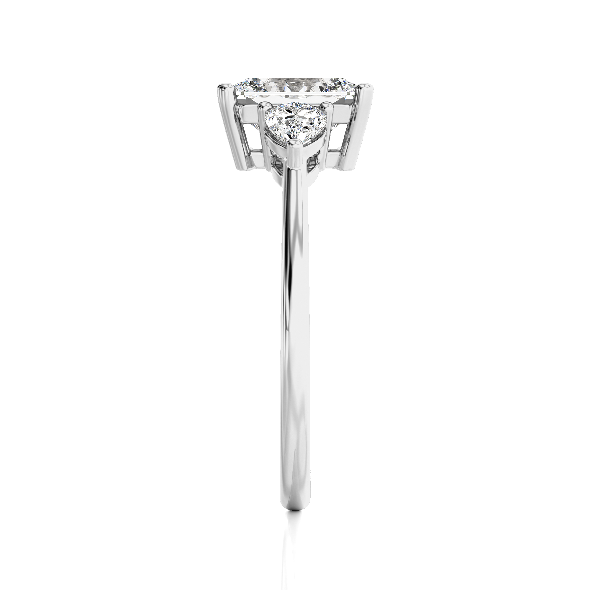 Captivating Symphony Three-Stone Diamond Engagement Ring