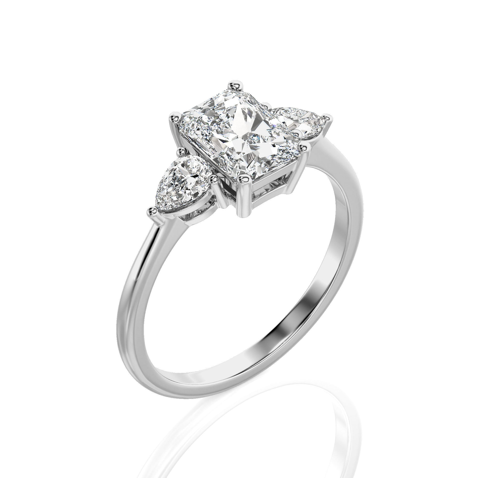 Captivating Symphony Three-Stone Diamond Engagement Ring