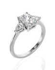 Captivating Symphony Three-Stone Diamond Engagement Ring