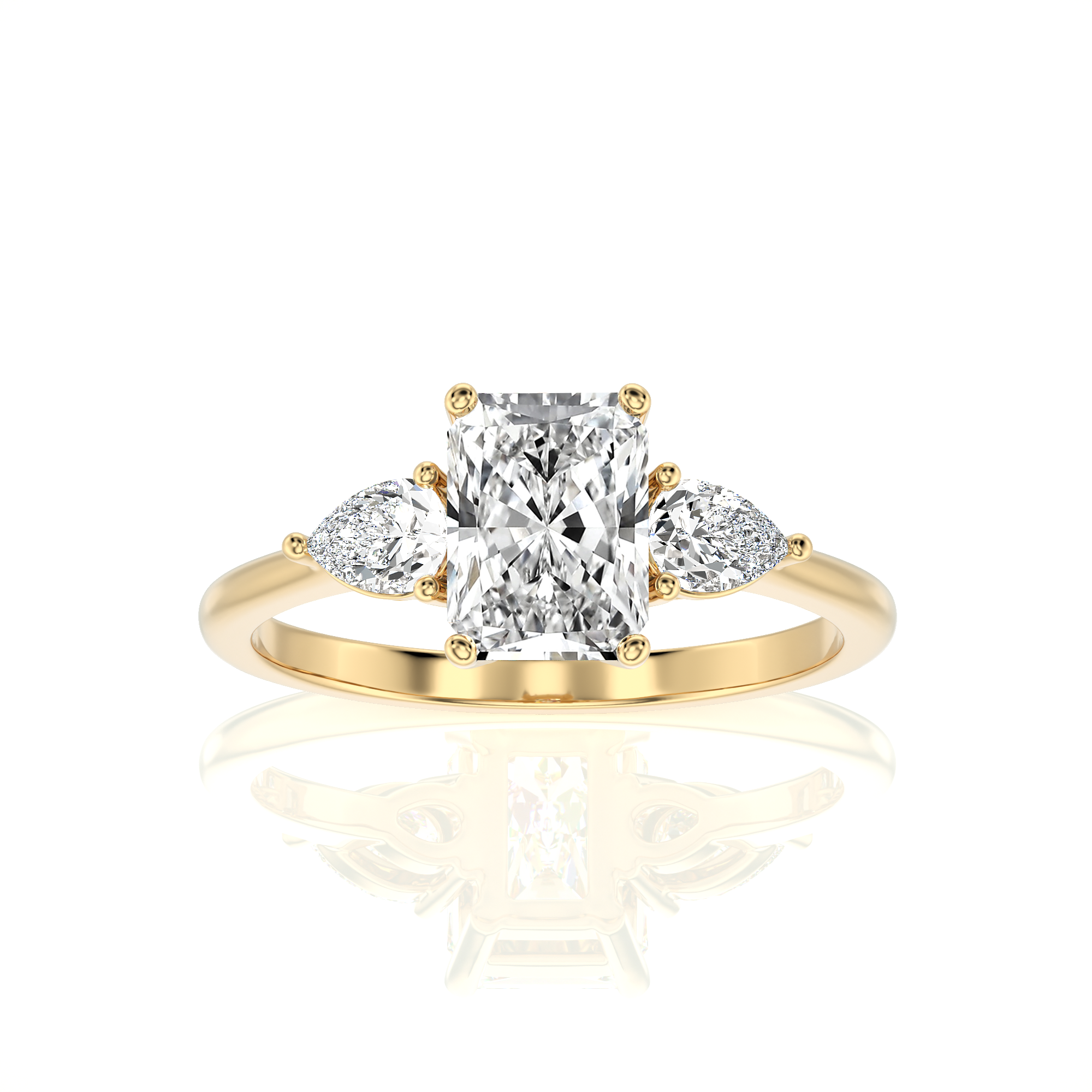 Captivating Symphony Three-Stone Diamond Engagement Ring