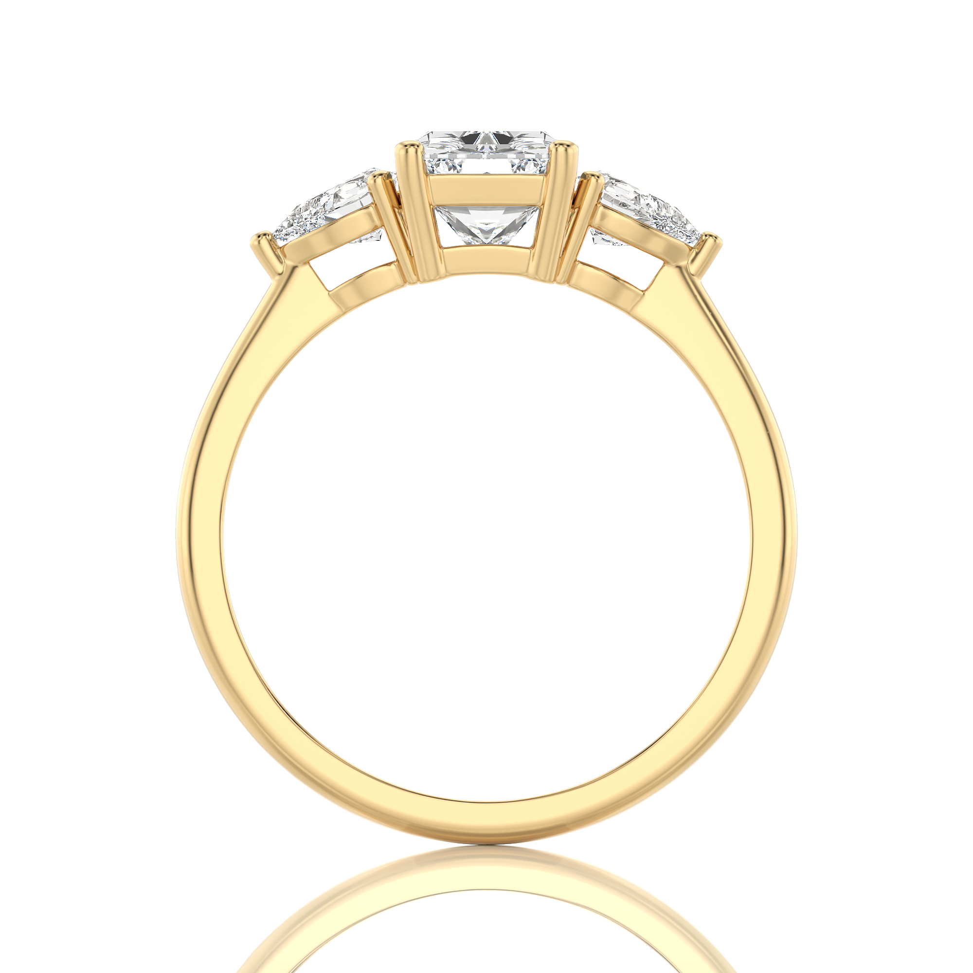 Captivating Symphony Three-Stone Diamond Engagement Ring