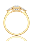 Captivating Symphony Three-Stone Diamond Engagement Ring