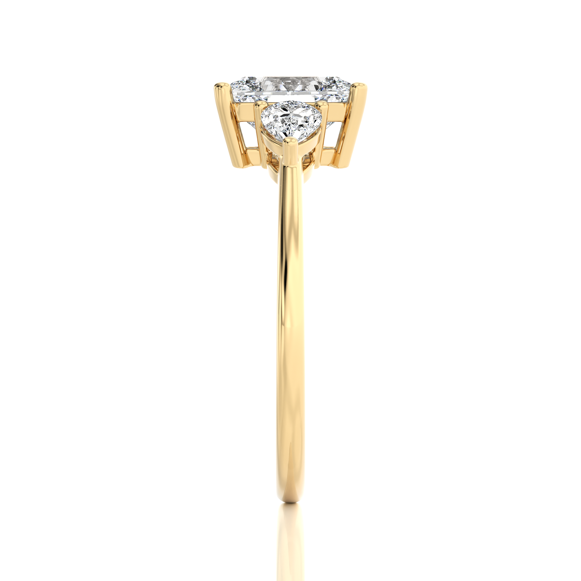 Captivating Symphony Three-Stone Diamond Engagement Ring