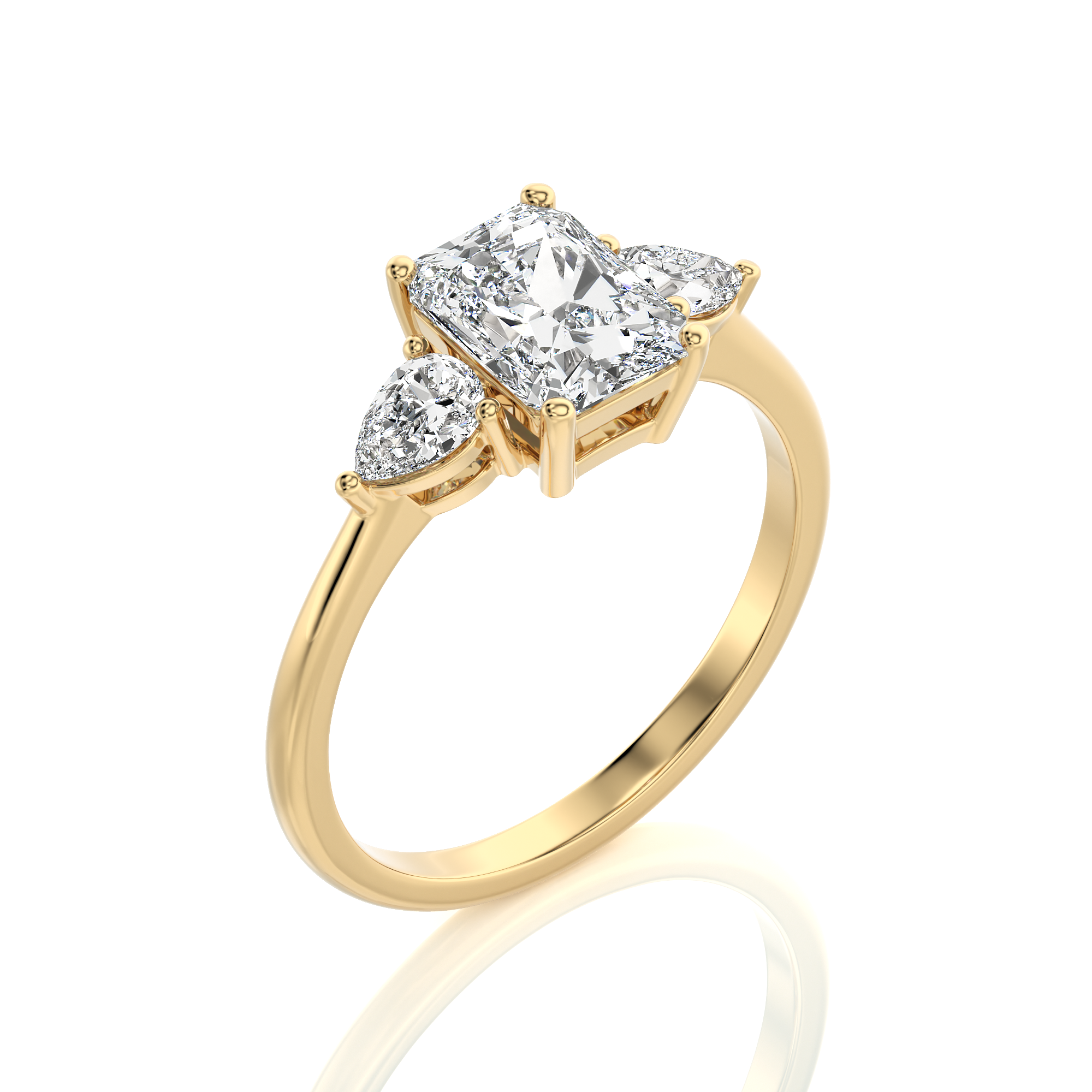 Captivating Symphony Three-Stone Diamond Engagement Ring