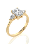 Captivating Symphony Three-Stone Diamond Engagement Ring