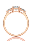 Captivating Symphony Three-Stone Diamond Engagement Ring