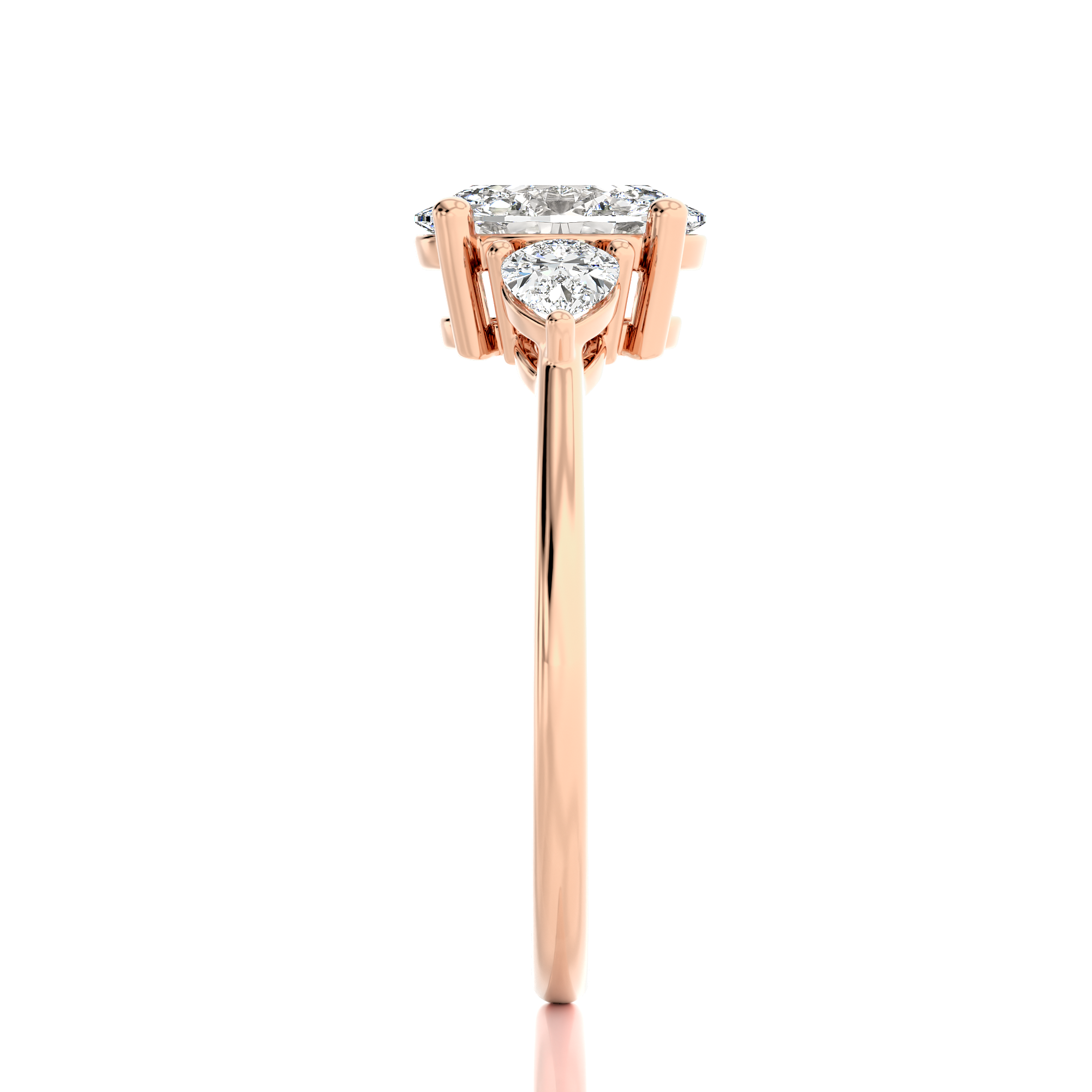 Captivating Symphony Three-Stone Diamond Engagement Ring