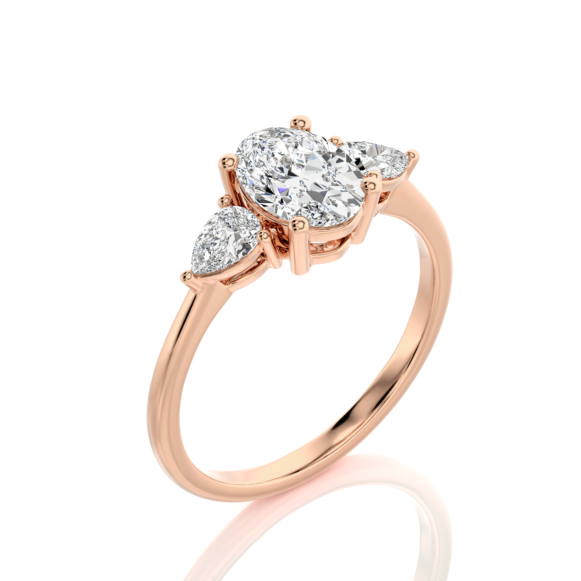 Captivating Symphony Three-Stone Diamond Engagement Ring