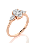 Captivating Symphony Three-Stone Diamond Engagement Ring
