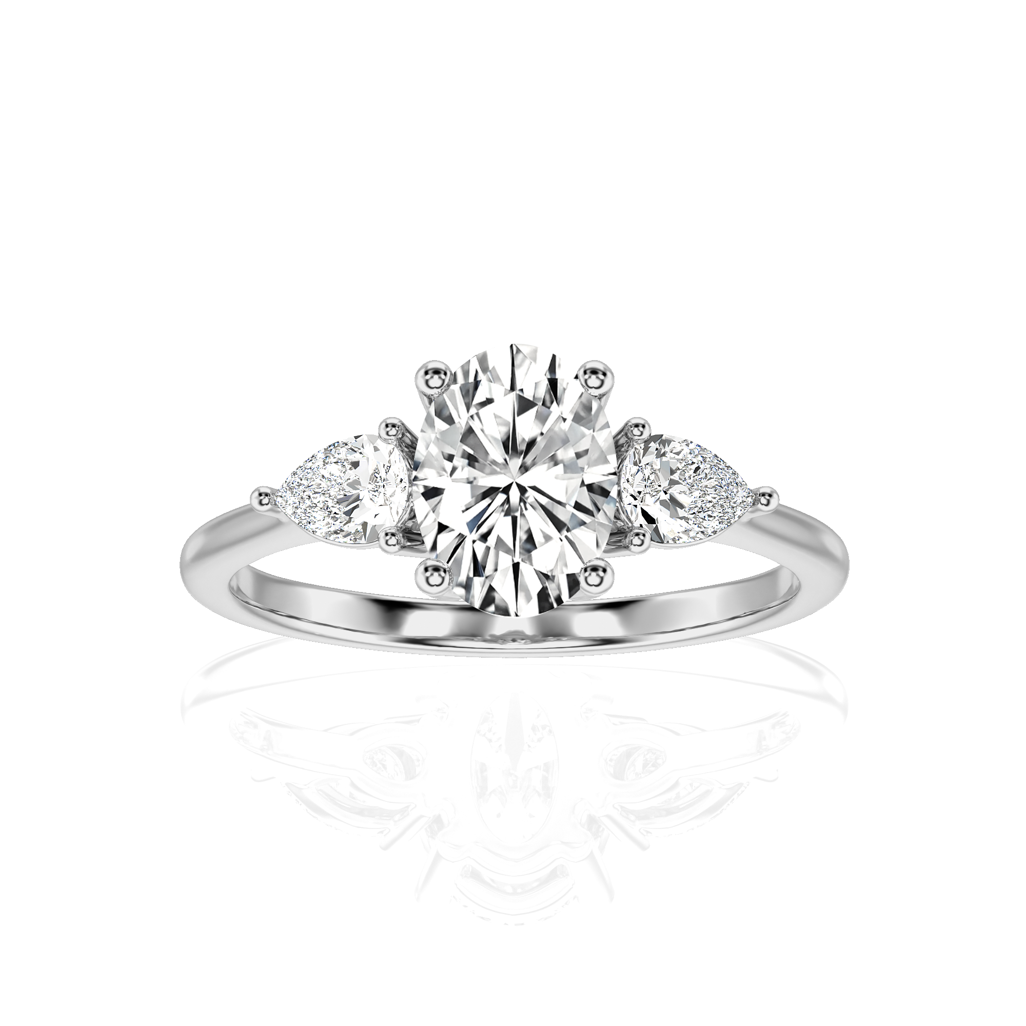 Captivating Symphony Three-Stone Diamond Engagement Ring