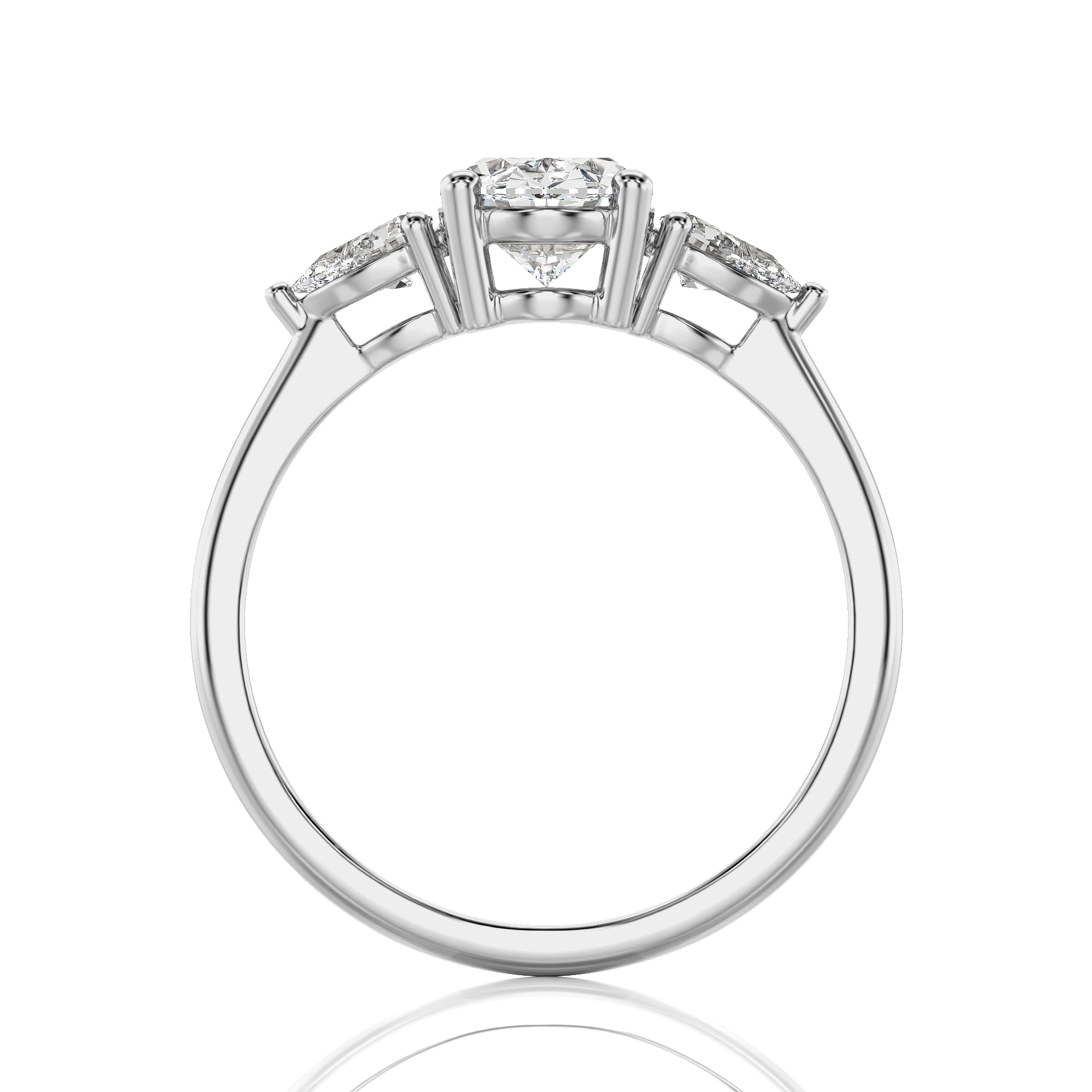 Captivating Symphony Three-Stone Diamond Engagement Ring