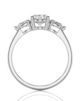 Captivating Symphony Three-Stone Diamond Engagement Ring