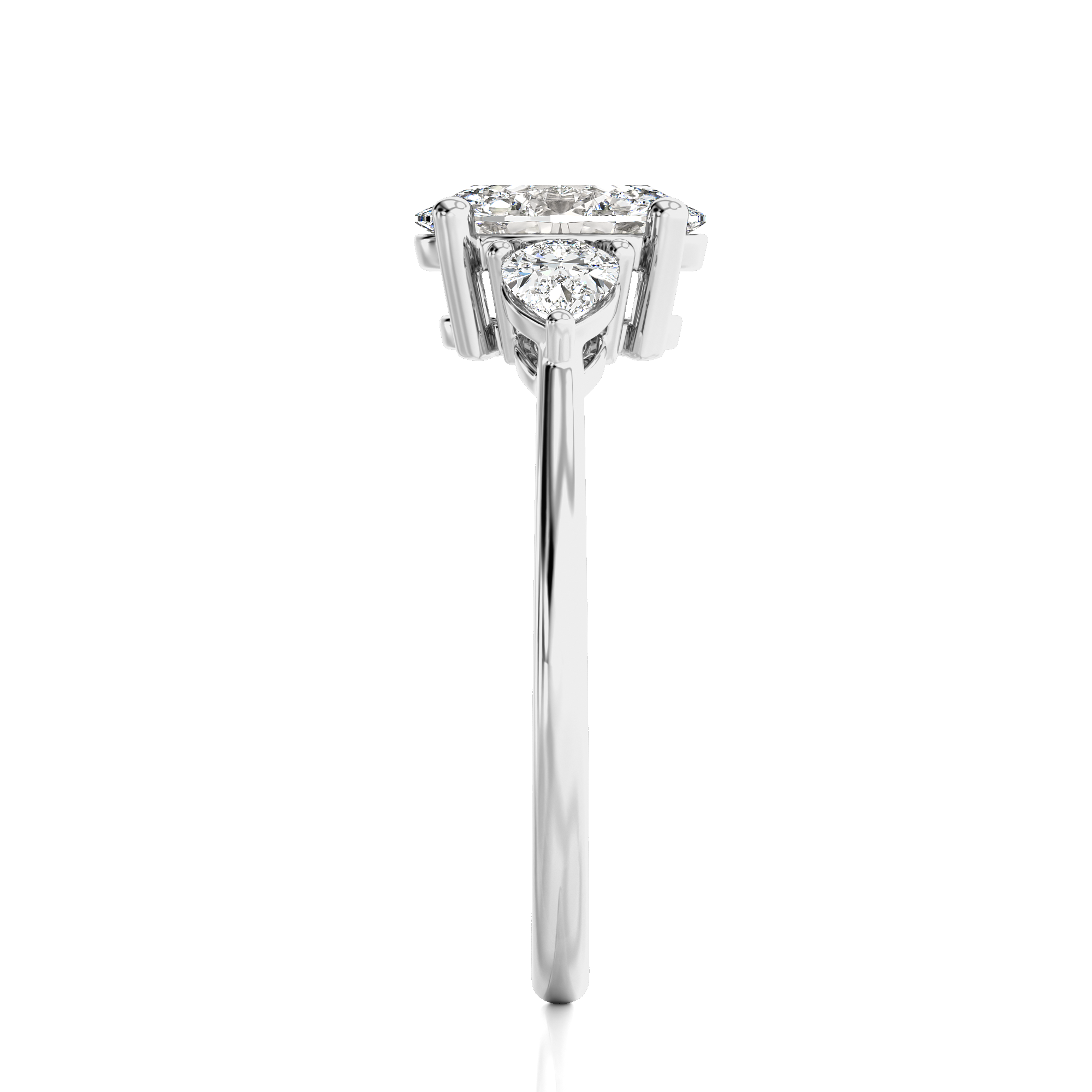 Captivating Symphony Three-Stone Diamond Engagement Ring