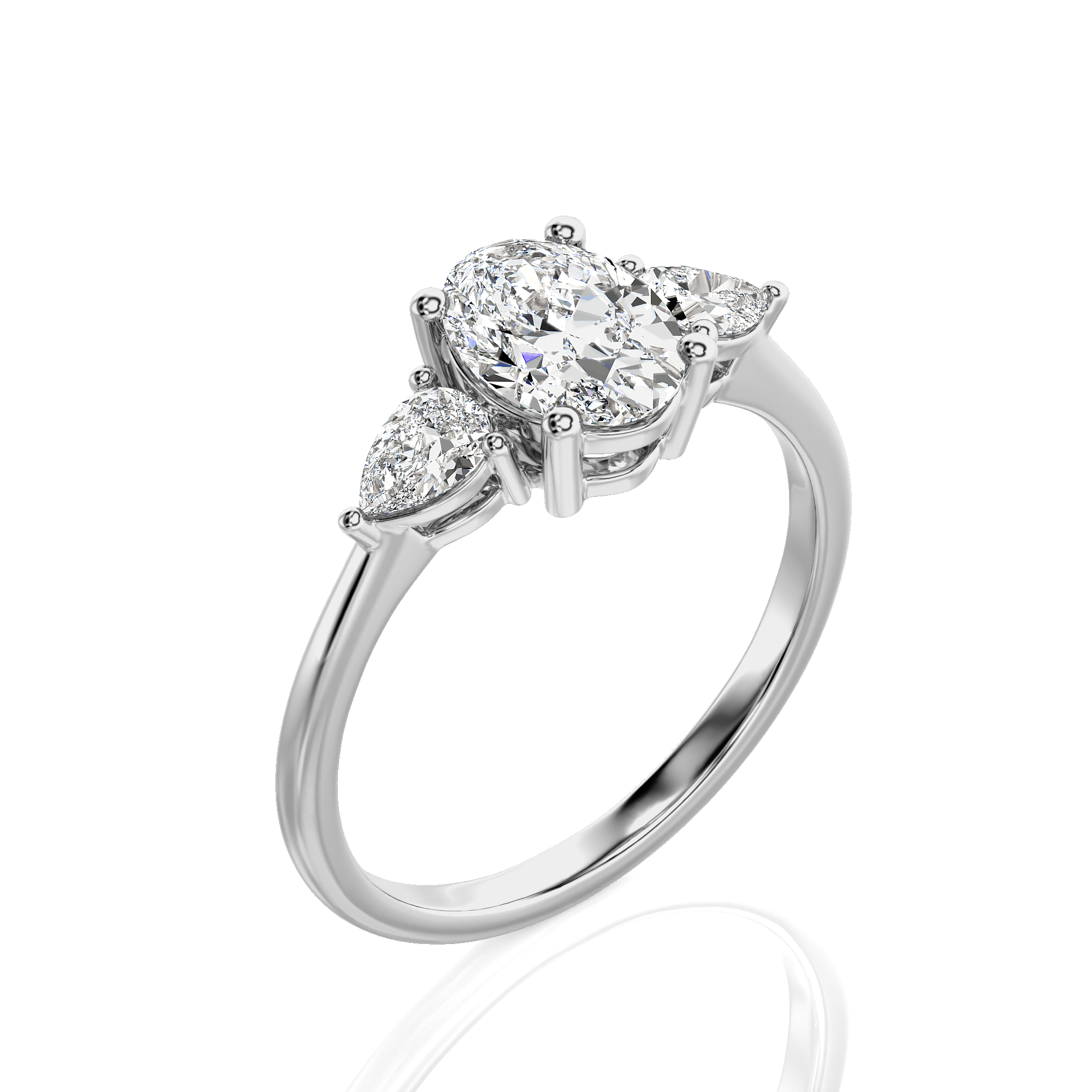 Captivating Symphony Three-Stone Diamond Engagement Ring