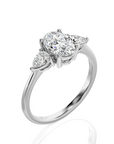 Captivating Symphony Three-Stone Diamond Engagement Ring