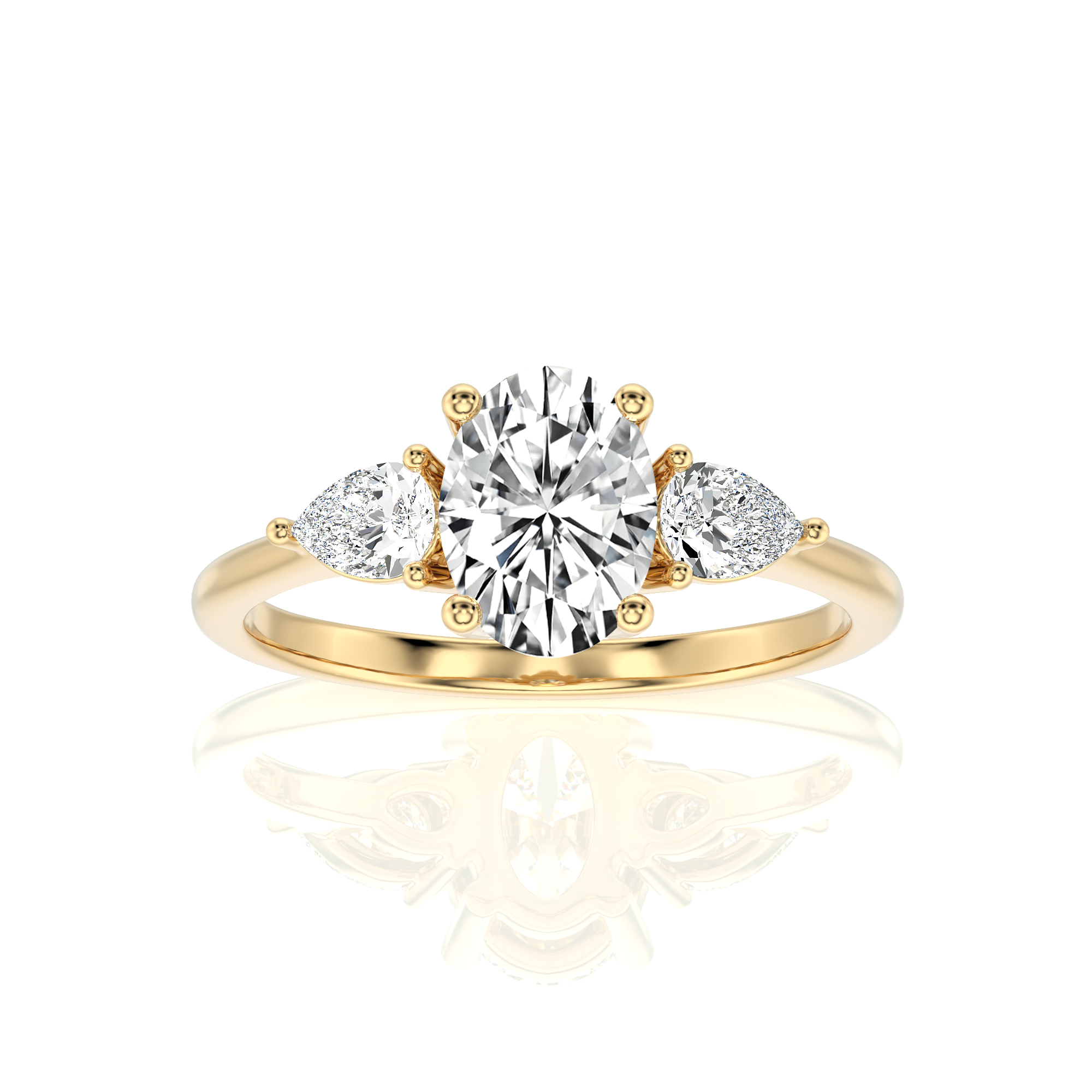 Captivating Symphony Three-Stone Diamond Engagement Ring