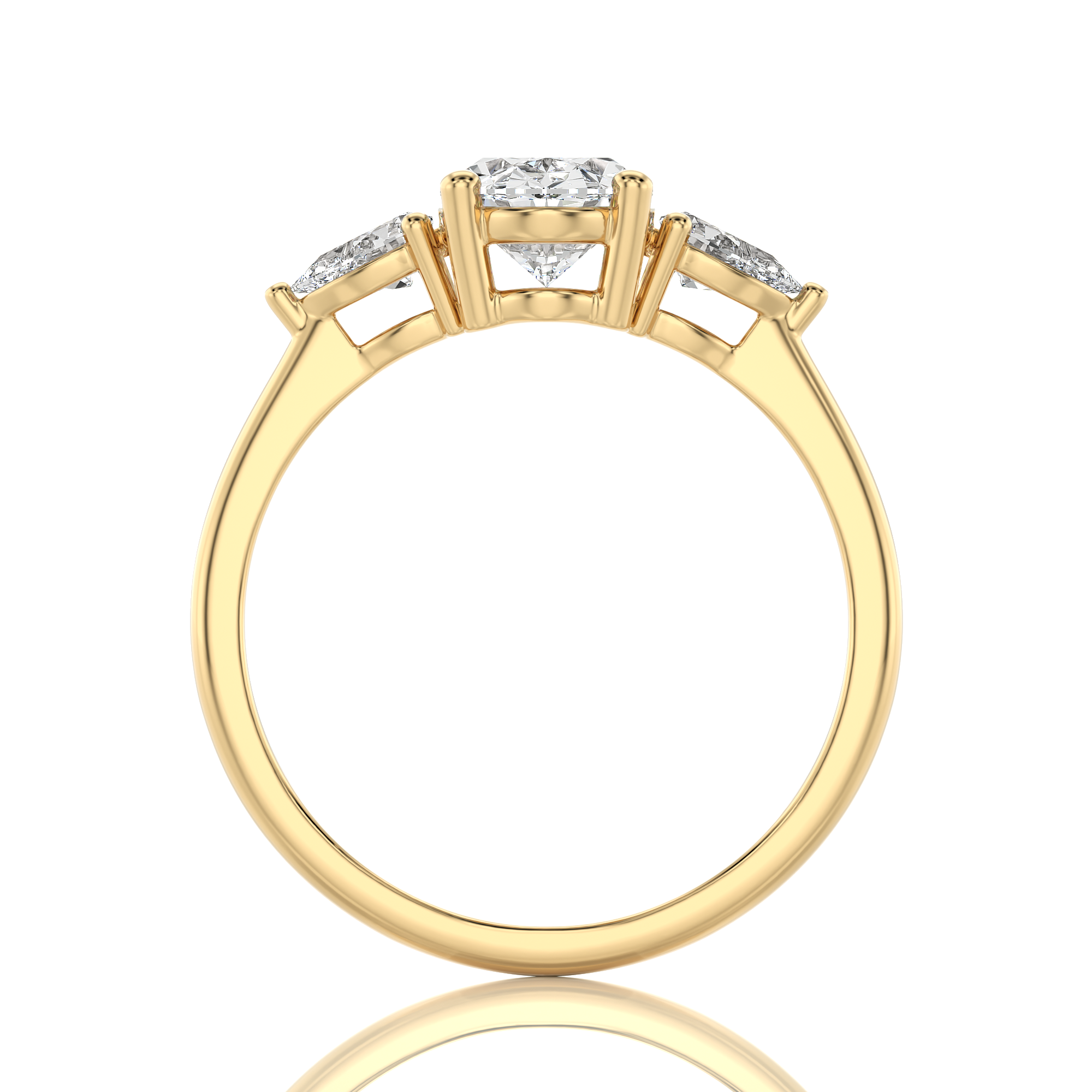 Captivating Symphony Three-Stone Diamond Engagement Ring