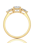 Captivating Symphony Three-Stone Diamond Engagement Ring