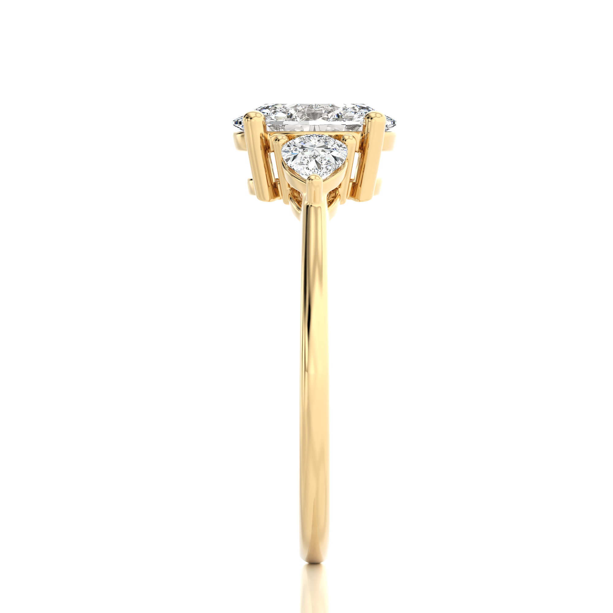 Captivating Symphony Three-Stone Diamond Engagement Ring