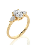 Captivating Symphony Three-Stone Diamond Engagement Ring