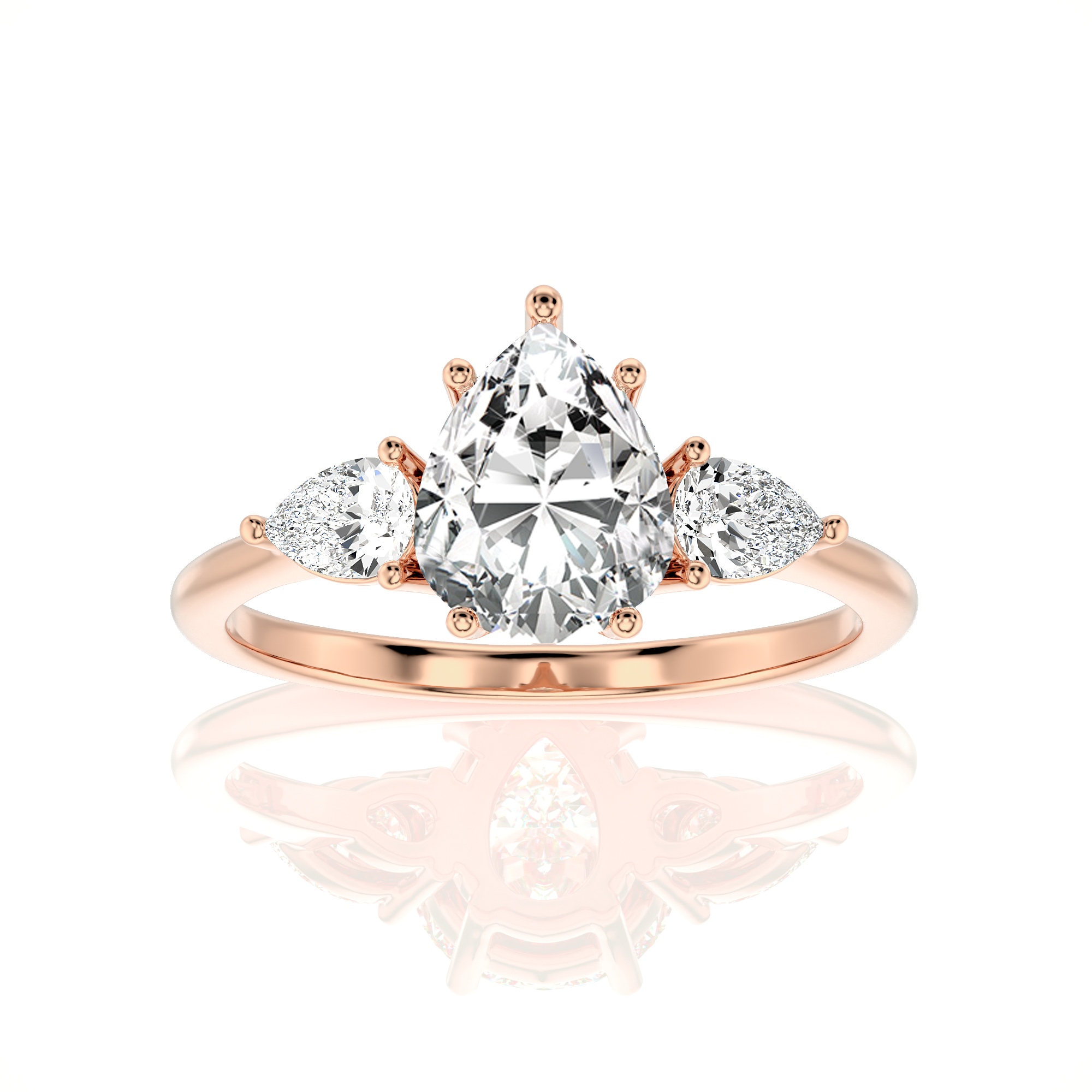 Captivating Symphony Three-Stone Diamond Engagement Ring