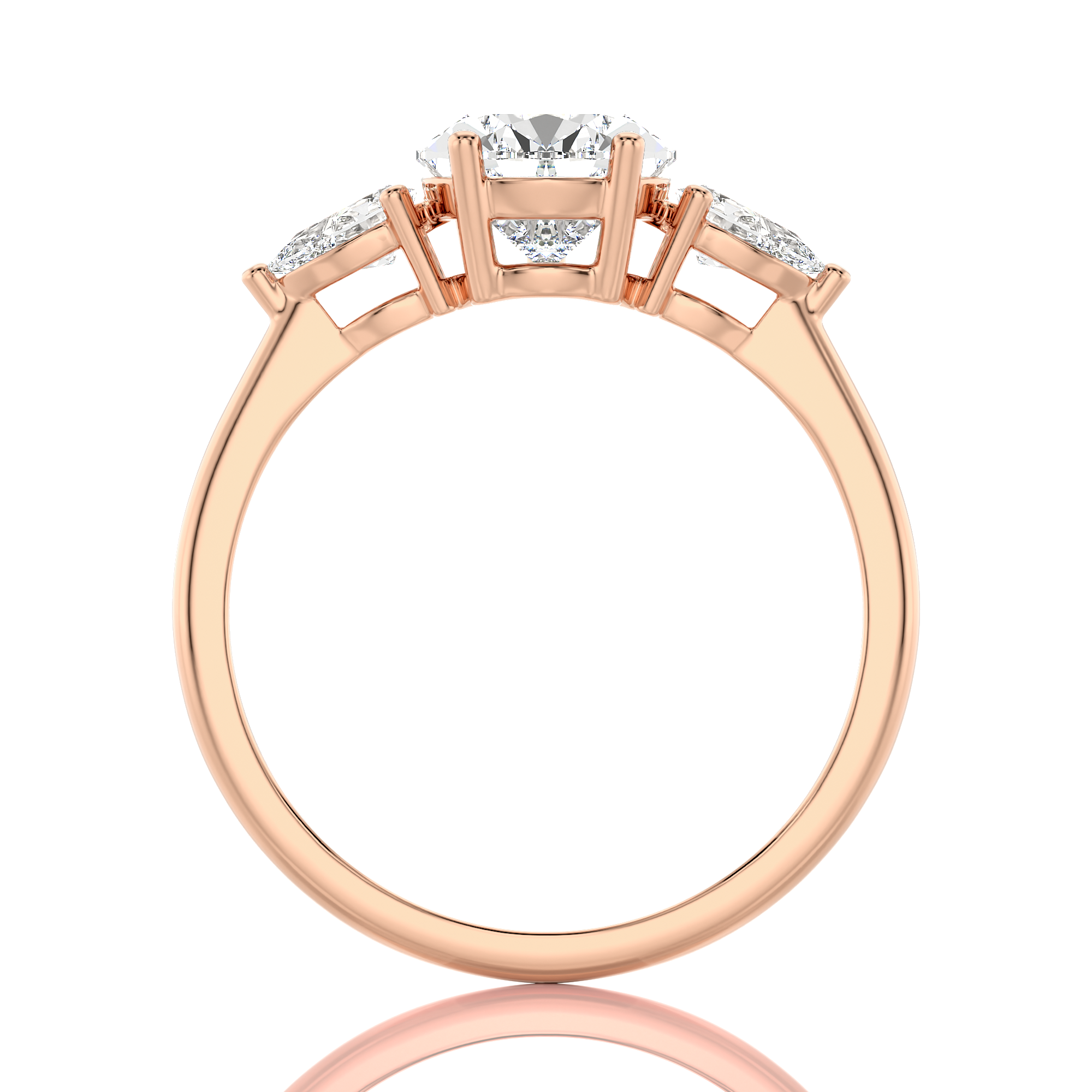 Captivating Symphony Three-Stone Diamond Engagement Ring
