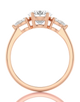 Captivating Symphony Three-Stone Diamond Engagement Ring