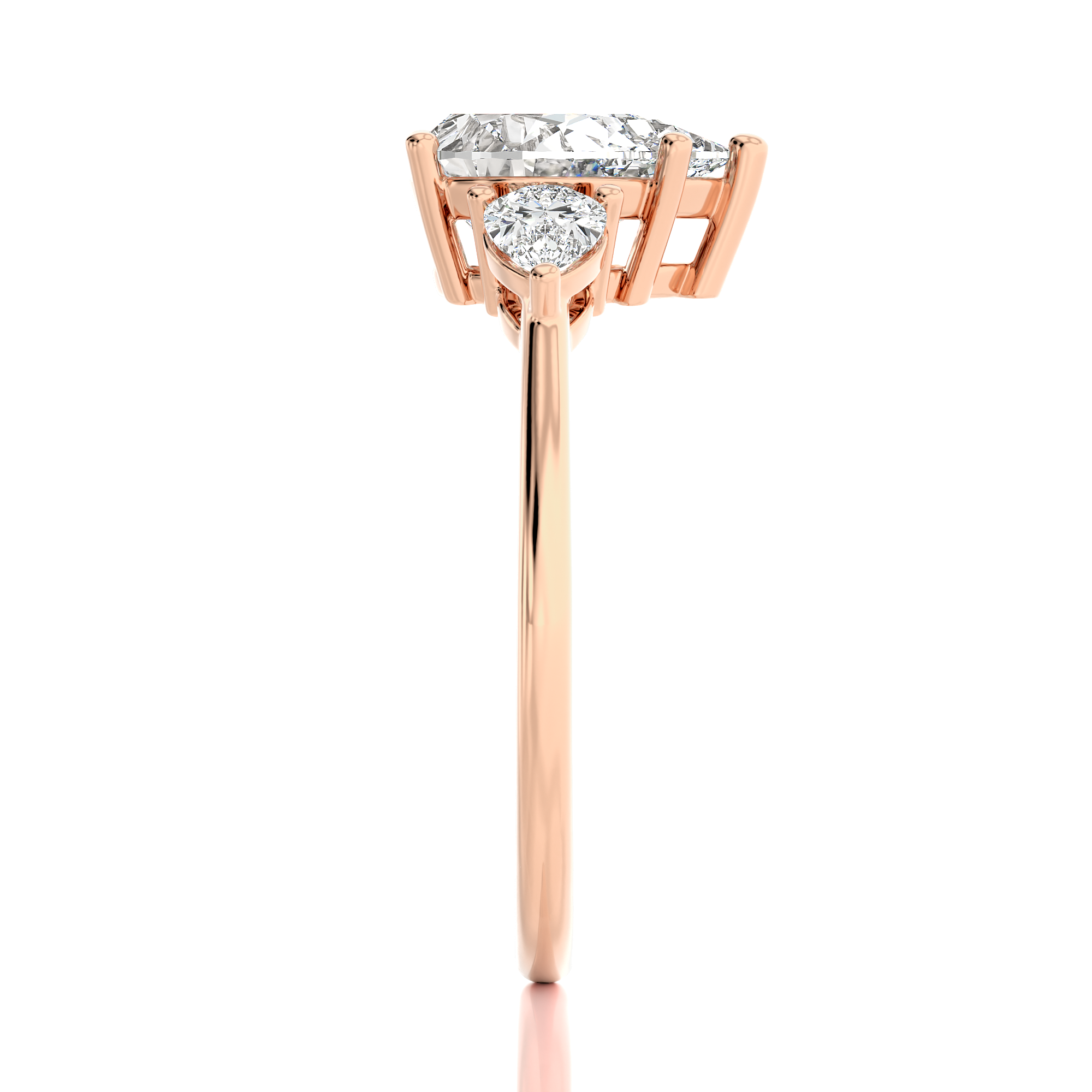 Captivating Symphony Three-Stone Diamond Engagement Ring