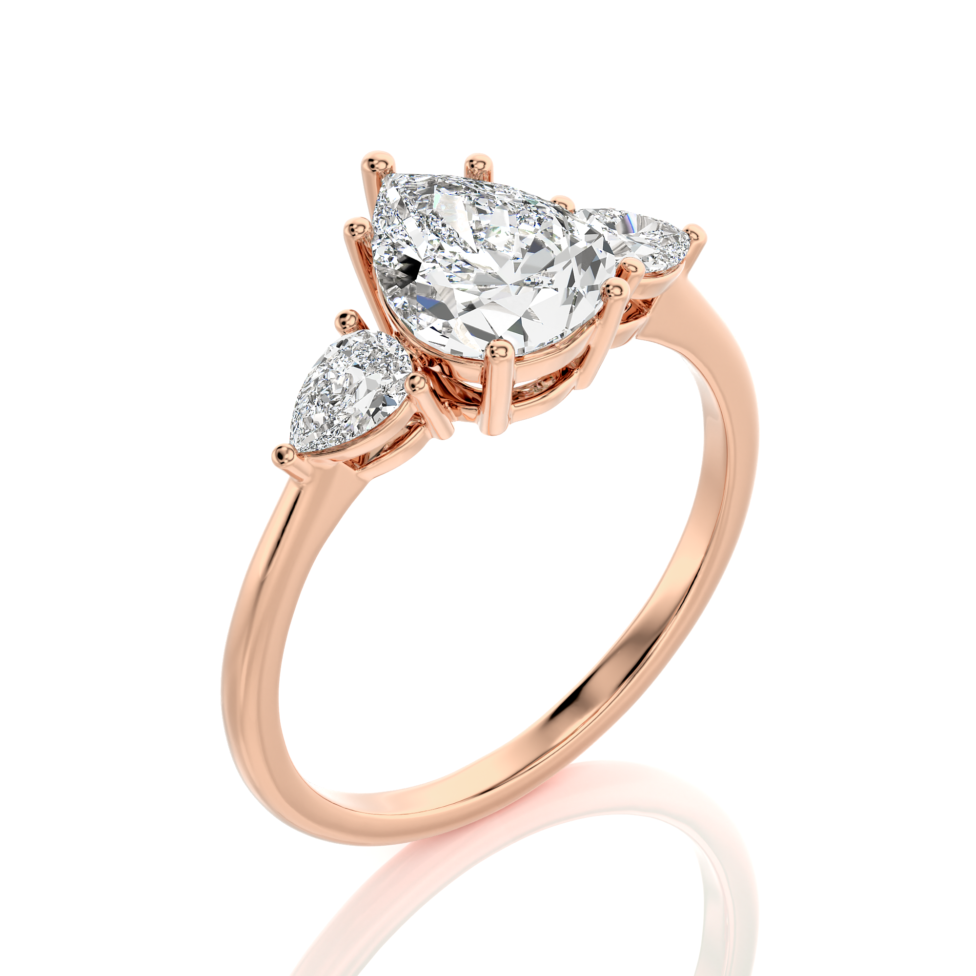 Captivating Symphony Three-Stone Diamond Engagement Ring