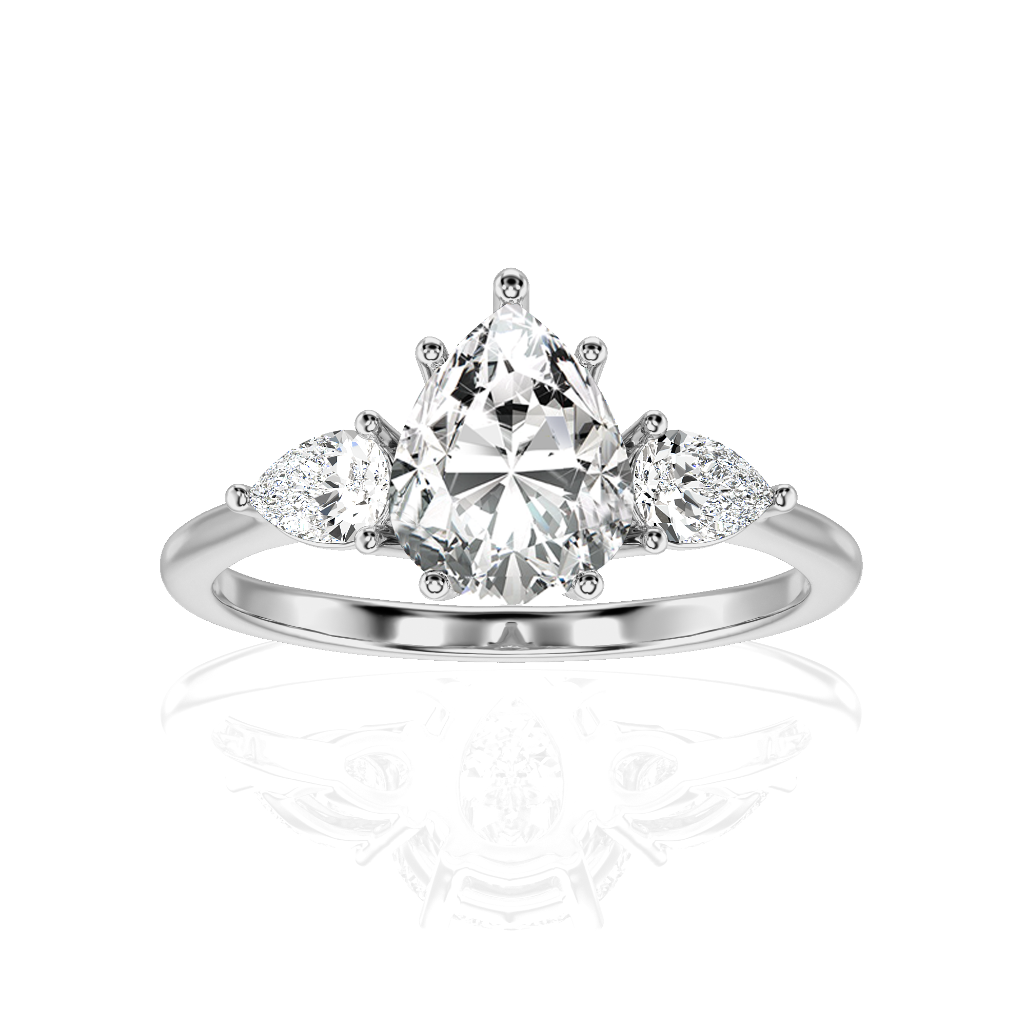 Captivating Symphony Three-Stone Diamond Engagement Ring
