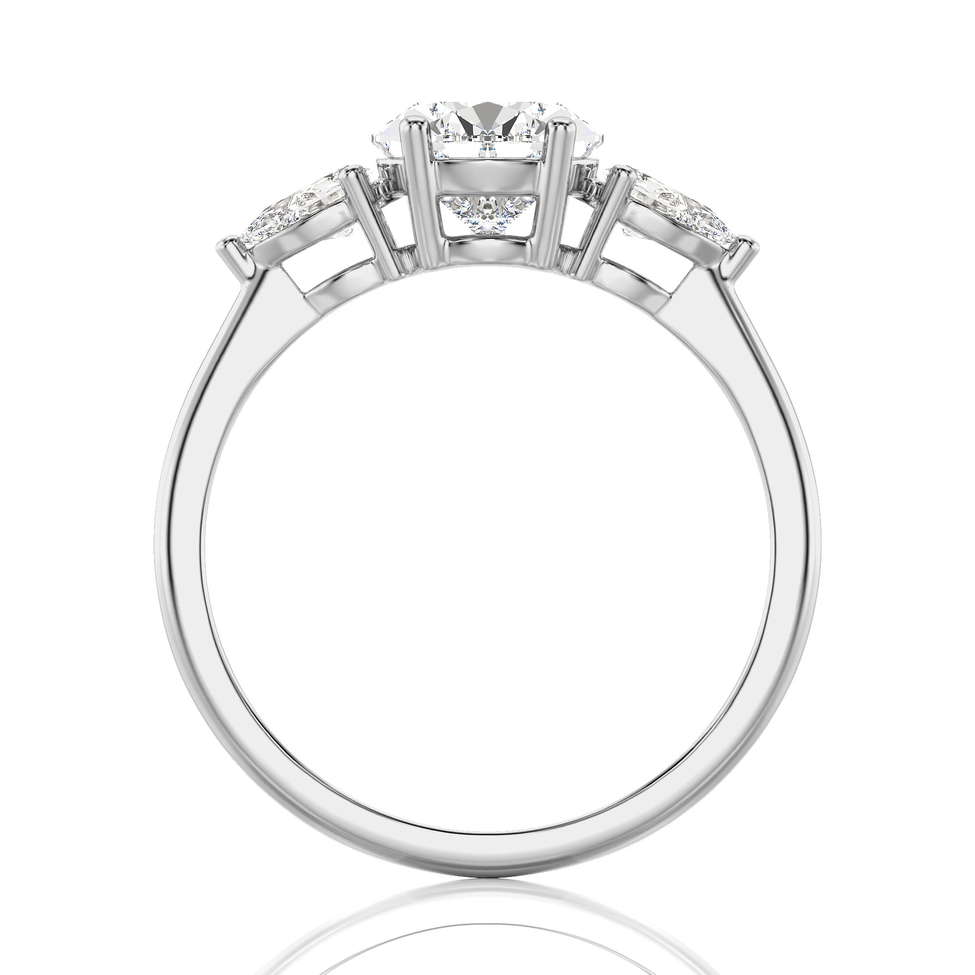 Captivating Symphony Three-Stone Diamond Engagement Ring