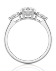 Captivating Symphony Three-Stone Diamond Engagement Ring