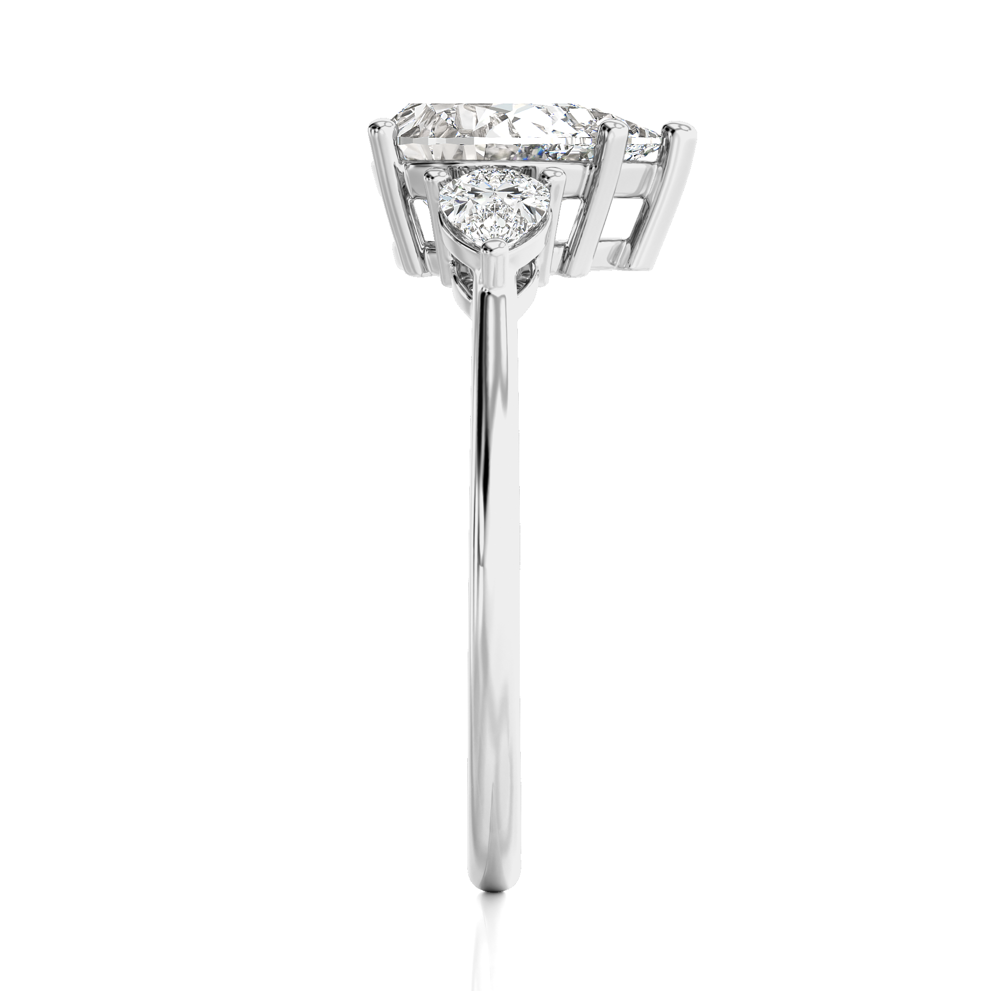 Captivating Symphony Three-Stone Diamond Engagement Ring