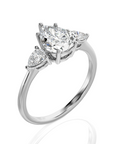 Captivating Symphony Three-Stone Diamond Engagement Ring