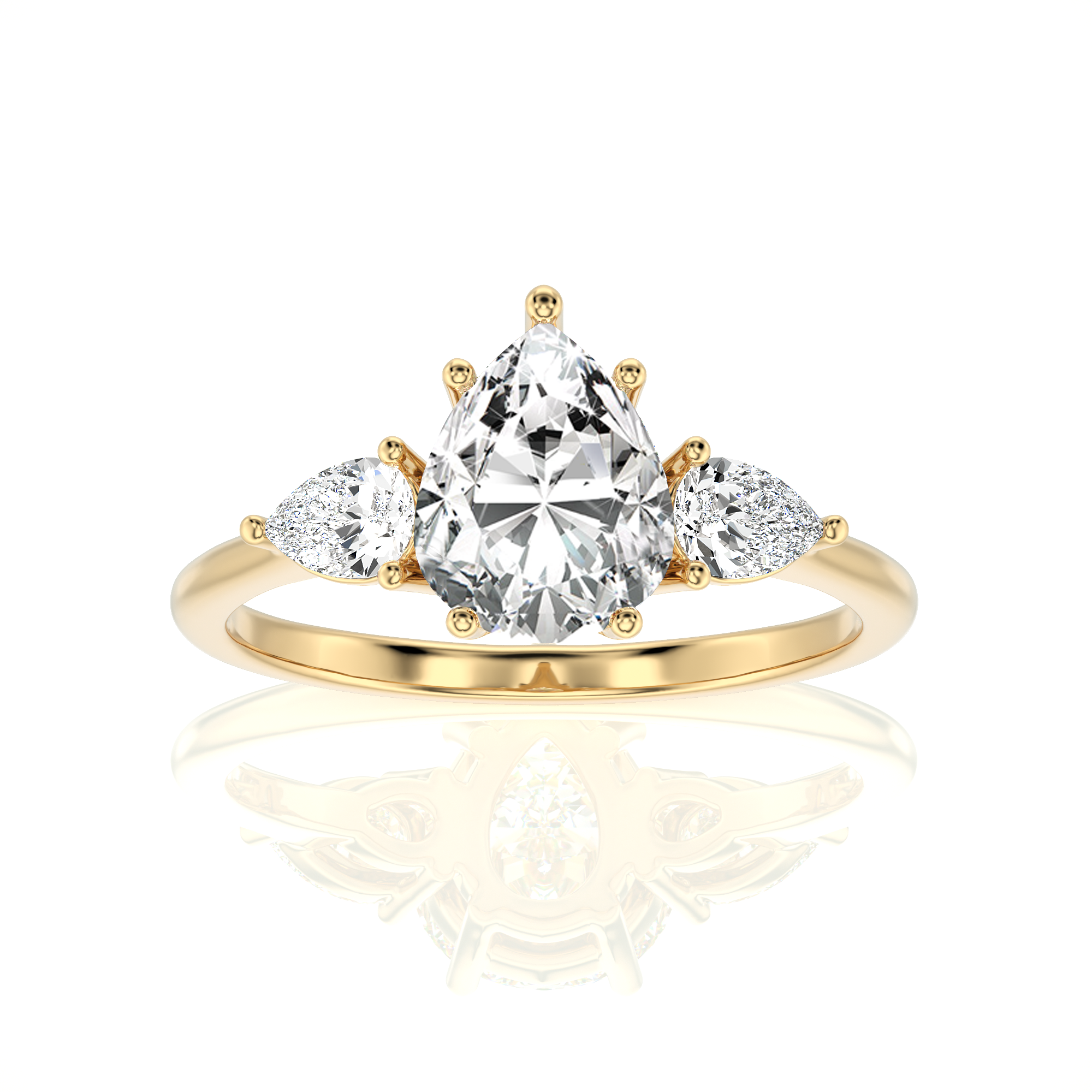 Captivating Symphony Three-Stone Diamond Engagement Ring