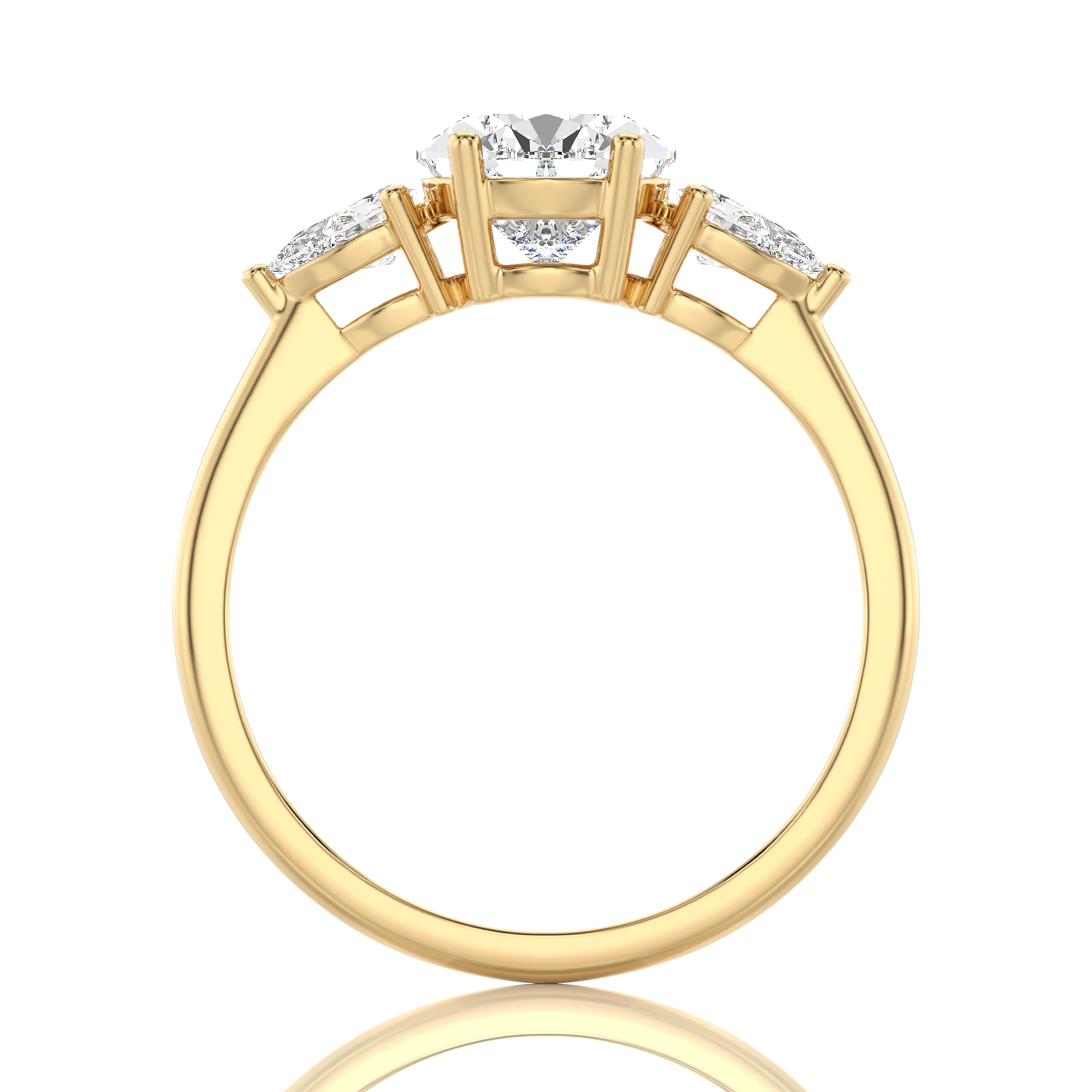Captivating Symphony Three-Stone Diamond Engagement Ring