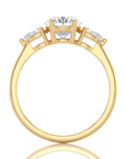 Captivating Symphony Three-Stone Diamond Engagement Ring
