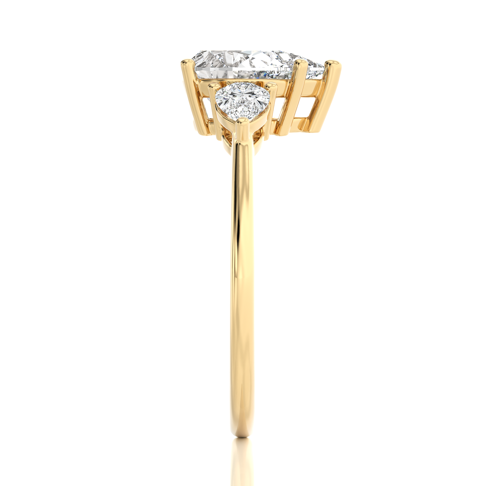 Captivating Symphony Three-Stone Diamond Engagement Ring