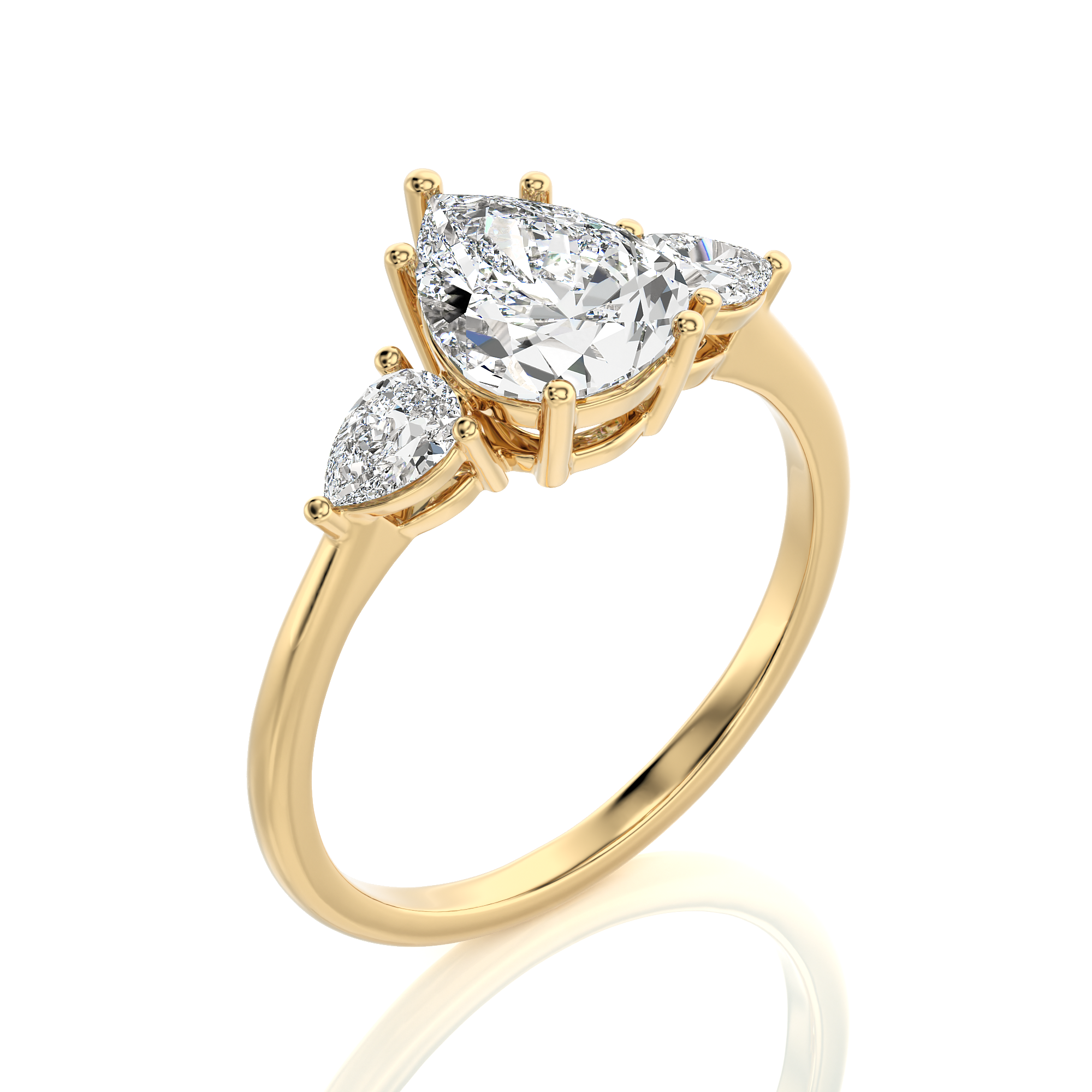 Captivating Symphony Three-Stone Diamond Engagement Ring