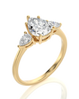 Captivating Symphony Three-Stone Diamond Engagement Ring