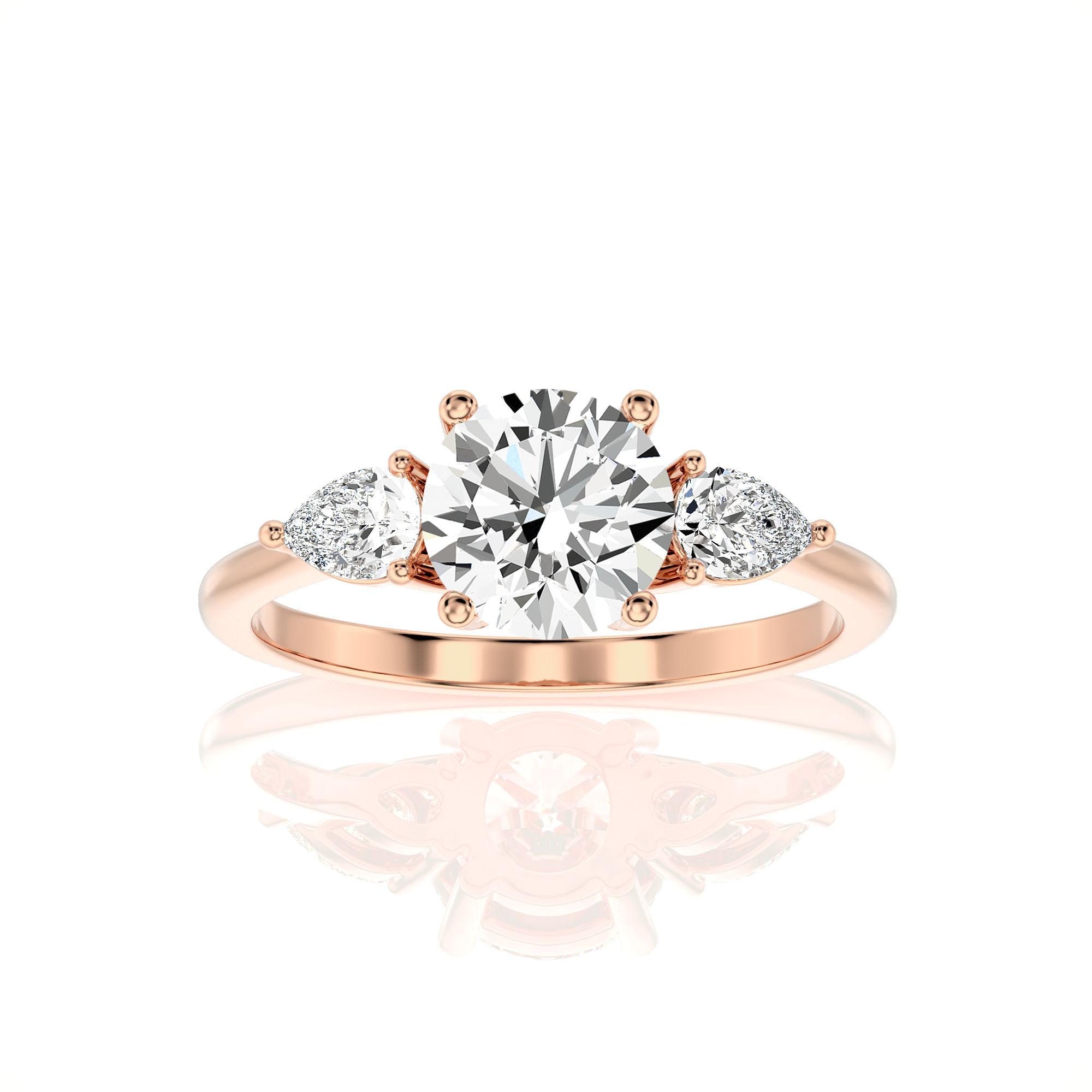 Captivating Symphony Three-Stone Diamond Engagement Ring