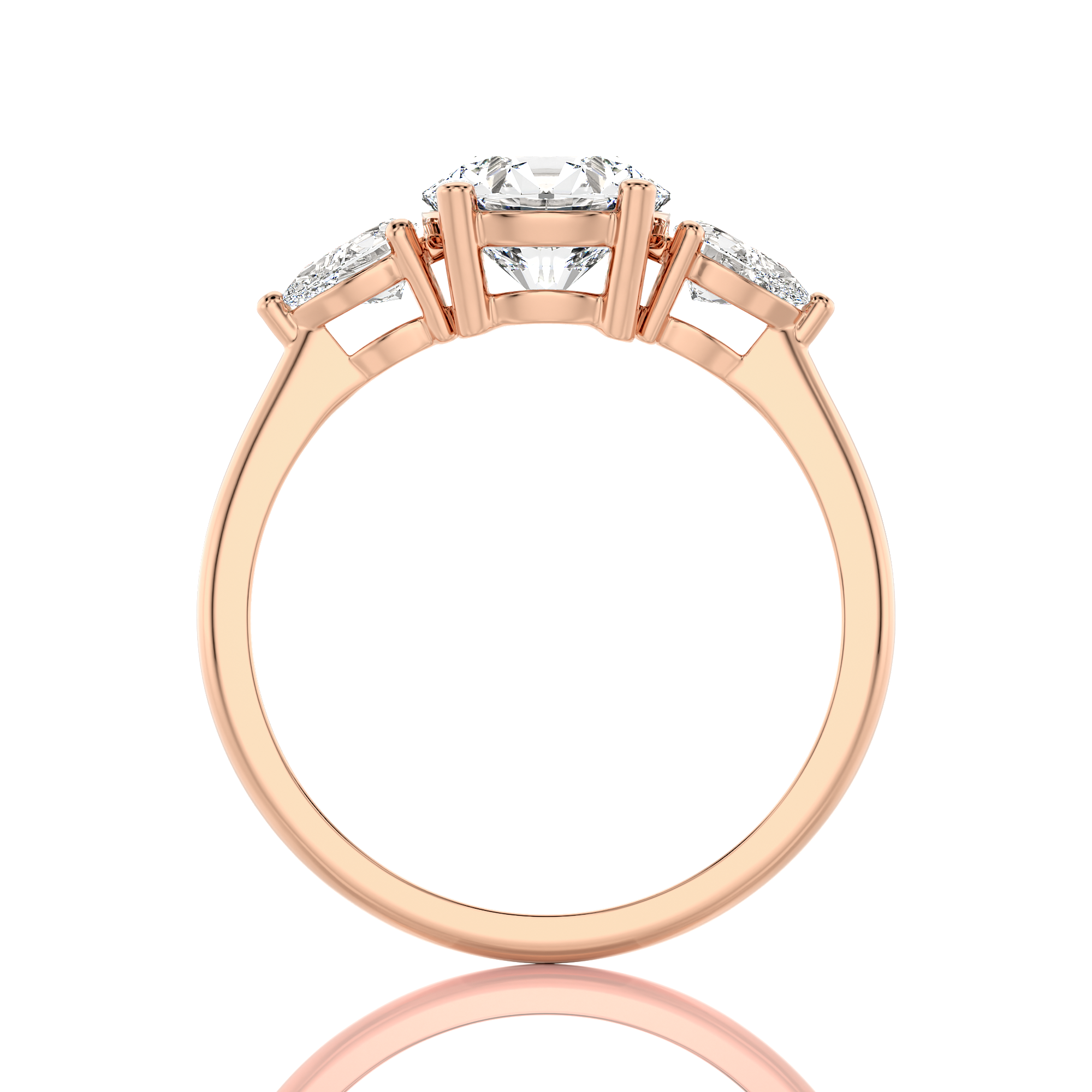 Captivating Symphony Three-Stone Diamond Engagement Ring